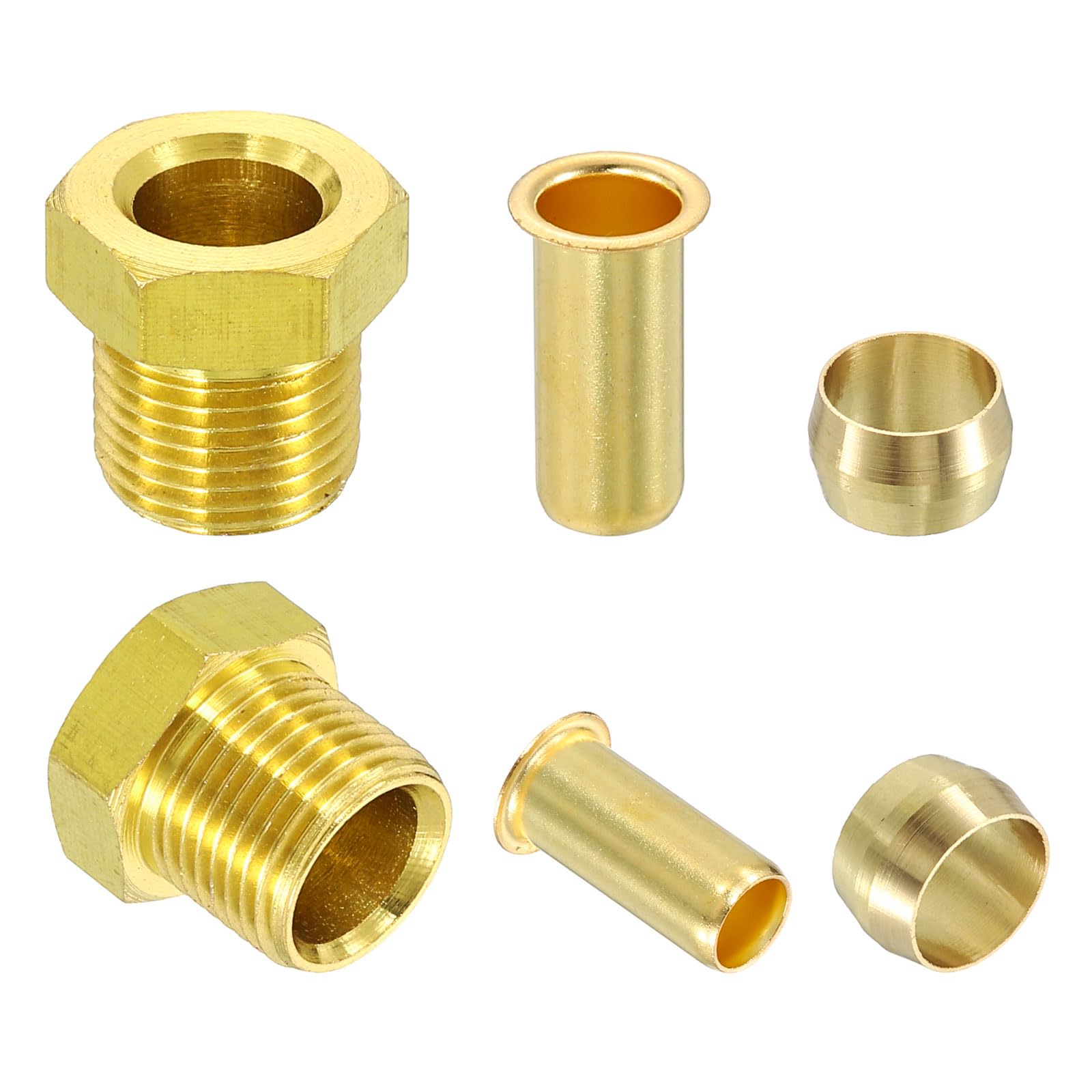 Amazon.com: uxcell 4 Set Fit for 8mm Tube Brass Compression